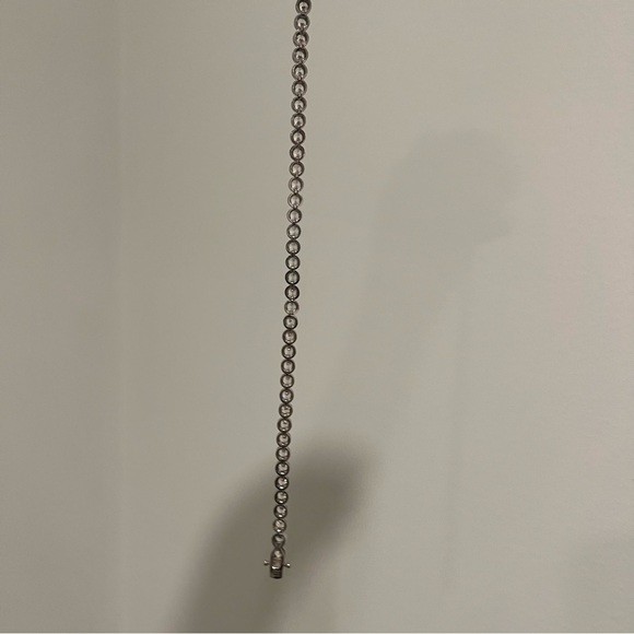 NEW Diamonique Sterling Silver Bezel Tennis Bracelet - Picture 8 of 10